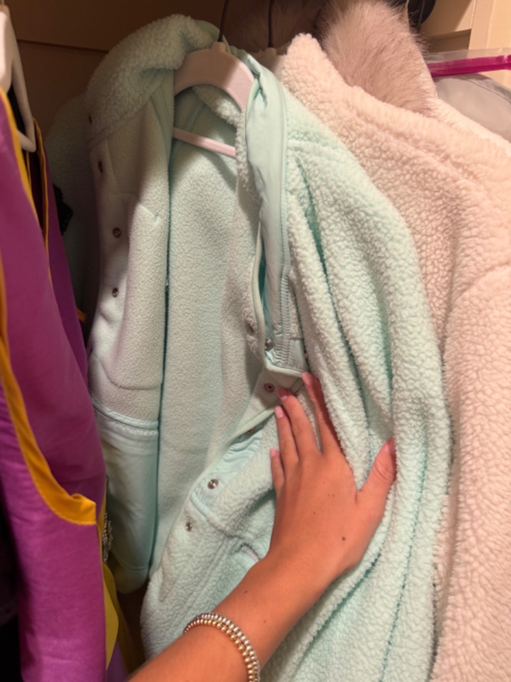 Hit The Slopes Fleece Jacket Mint Green - Picture 2 of 2